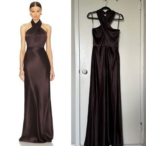 NWT Veronica Beard Alberta Dress Size 12 Chocolate Brown